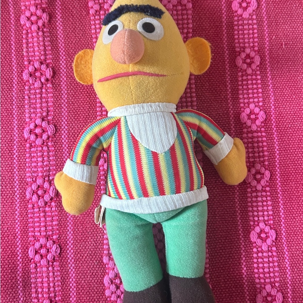 Knickerbocker Sesame Street Bert Colorful Striped Plush Toy 12”